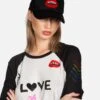 Bay Kiss Lip -Lauren Moshi Shop lauren moshi kiss lip patch canvas hat 9113 CNV 1P134 BLK 01