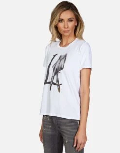 Croft LA Peace Finger -Lauren Moshi Shop lauren moshi la peace finger ss tee 2213 CTT 13154 WHT 04