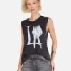 Kel LA Peace Finger -Lauren Moshi Shop lauren moshi la peace finger vintage muscle tank 2190 TNC 13154 ONYX 01