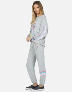 Brynn Rainbow Ray Peace -Lauren Moshi Shop lauren moshi rainbow ray peace sweatpant 4092 HRP 13673 HEG 06