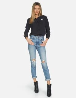 Sloane Music Skull -Lauren Moshi Shop lauren moshi womens clothing made in usa 1221 LTW 24296 ONX 03