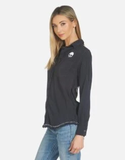 Sloane Music Skull -Lauren Moshi Shop lauren moshi womens clothing made in usa 1221 LTW 24296 ONX 06