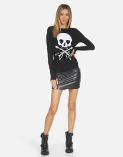 McKinley Music Skull -Lauren Moshi Shop lauren moshi womens clothing made in usa 2158 THR 14295 BLK 04