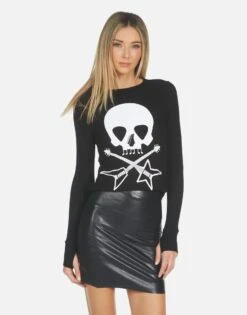 McKinley Music Skull -Lauren Moshi Shop lauren moshi womens clothing made in usa 2158 THR 14295 BLK 05