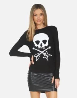 McKinley Music Skull -Lauren Moshi Shop lauren moshi womens clothing made in usa 2158 THR 14295 BLK 06