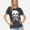 Wolf Music Skull -Lauren Moshi Shop lauren moshi womens clothing made in usa M 2186 TNCG 14295 ONX 01