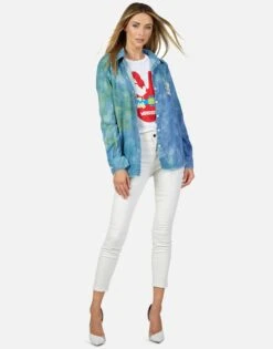 Sloane Woodstock Peace -Lauren Moshi Shop lauren moshi woodstock music peace button up tie dye shirt 1221 LDM 23452 PARA 02