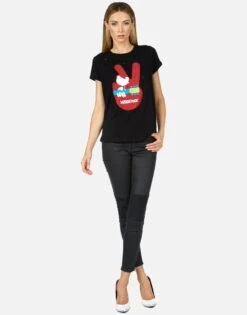 Bess Woodstock Peace -Lauren Moshi Shop lauren moshi woodstock music peace vintage distressed tee 2168 CTH 23468R BLK 03