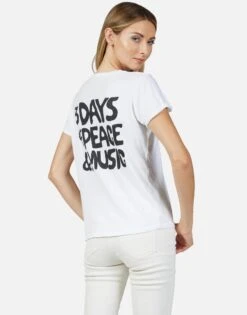 Edda Woodstock Peace -Lauren Moshi Shop lauren moshi woodstock music peace vintage tee 2117 VCT 13467 WHT 04