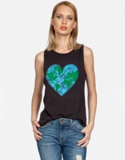 Peyton X World Love -Lauren Moshi Shop lauren moshi world love muscle tank 2190 TNC 13104 ONYX 01