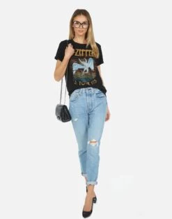 Edda Led Zeppelin -Lauren Moshi Shop led zeppelin vintage tour tee by lauren moshi 2117 VCT 13652 BLK 04