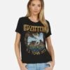 Edda Led Zeppelin -Lauren Moshi Shop led zeppelin vintage tour tee by lauren moshi 2117 VCT 13652 BLK 09
