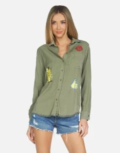 Sloane Camp Hair Don't Care -Lauren Moshi Shop made in los angeles usa sloane lauren moshi clothing 1221 LTW 24286 MLTY 07