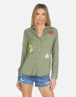 Sloane Camp Hair Don't Care -Lauren Moshi Shop made in los angeles usa sloane lauren moshi clothing 1221 LTW 24286 MLTY 08