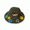Adina- Bucket Hat W/ Happy Hippie Patches -Lauren Moshi Shop rainbow hst flat