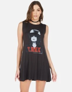 Deanna T-Rex The Slider -Lauren Moshi Shop t rex the slider sleeveless mini dress lauren moshi 3047 RSN 12815 ONYX 01