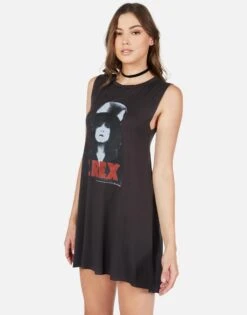 Deanna T-Rex The Slider -Lauren Moshi Shop t rex the slider sleeveless mini dress lauren moshi 3047 RSN 12815 ONYX 02