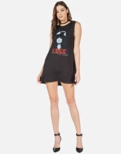 Deanna T-Rex The Slider -Lauren Moshi Shop t rex the slider sleeveless mini dress lauren moshi 3047 RSN 12815 ONYX 04